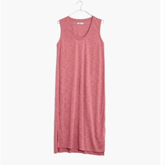 Madewell Pink Jersey Tank Dress Medium - Picture 5 of 10